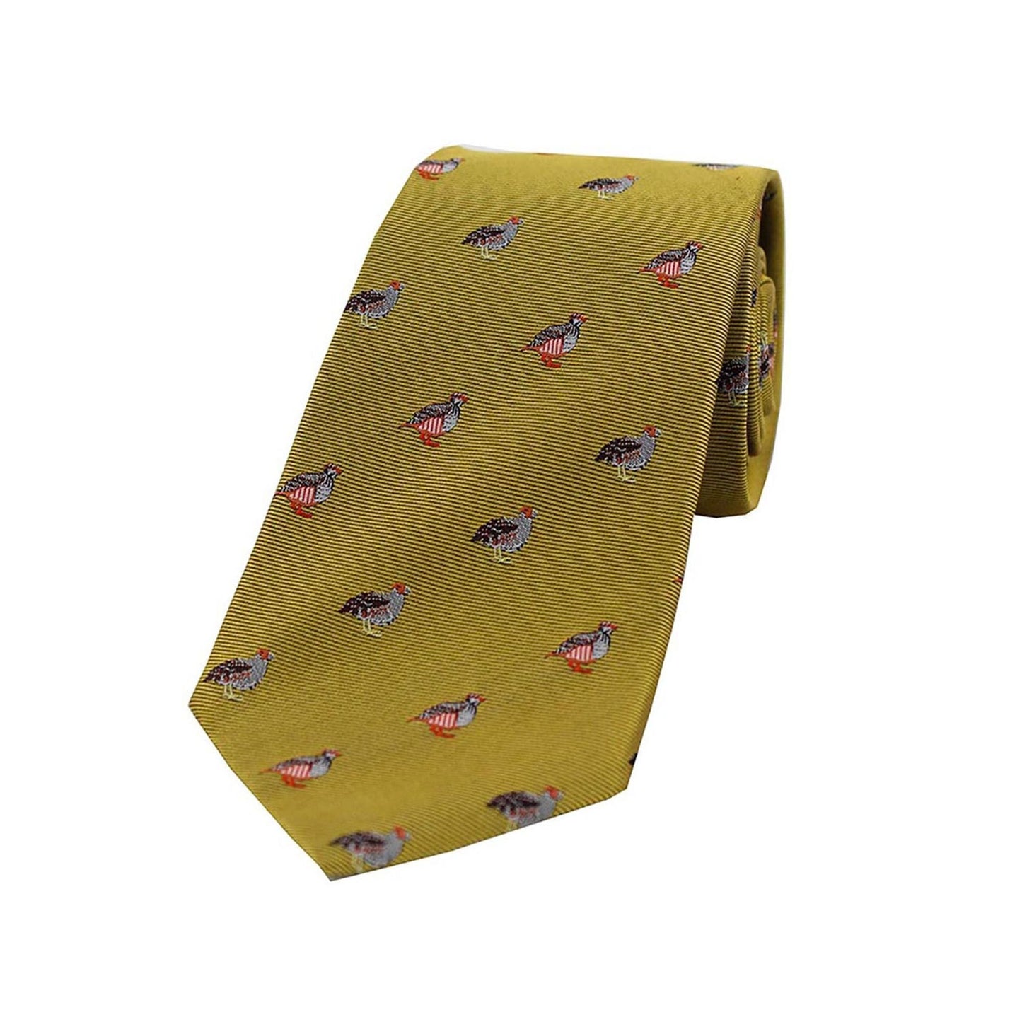 Grouse and Partridge Country Silk Tie