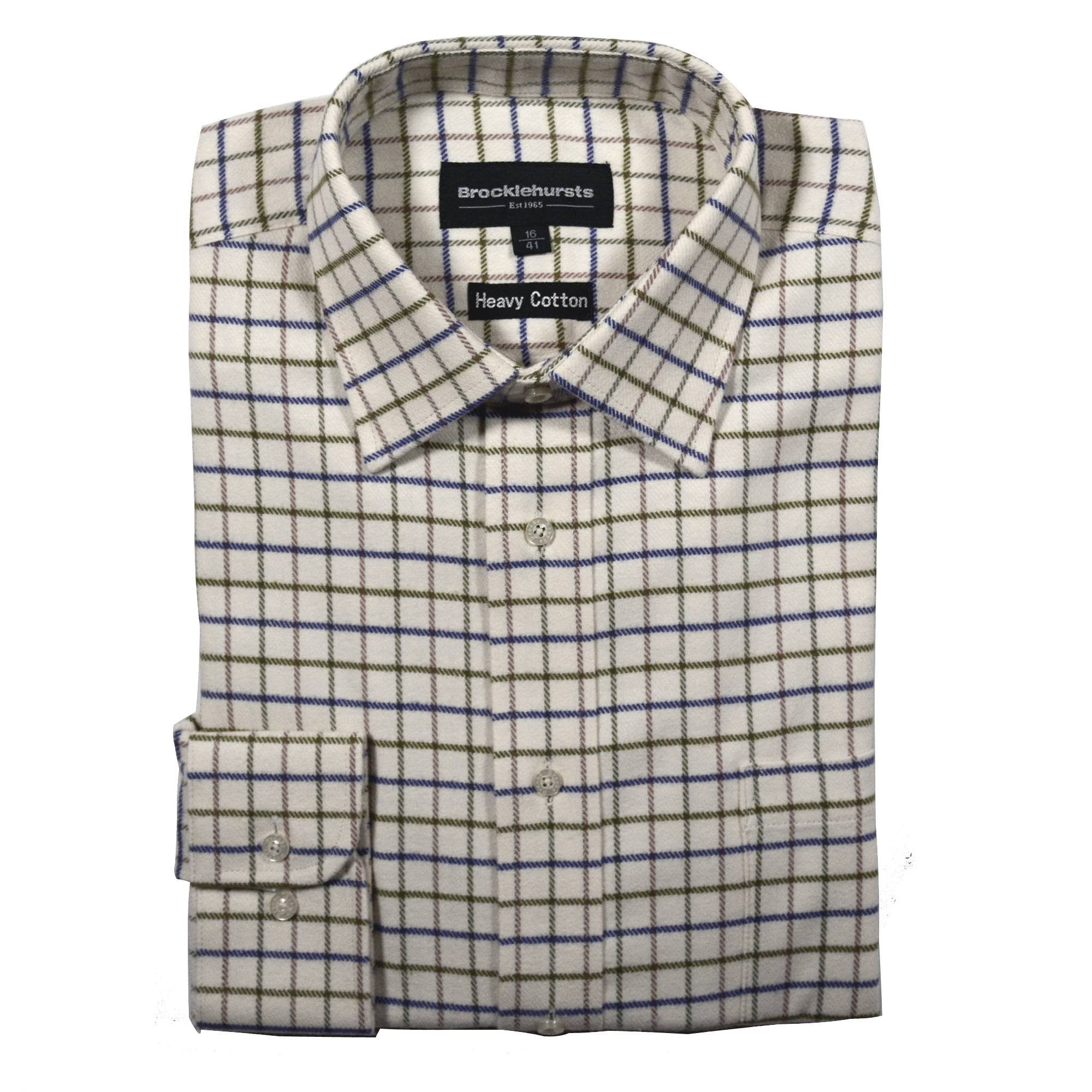 Brocklehursts Sandhurst Heavy Twill Check Shirt for Men