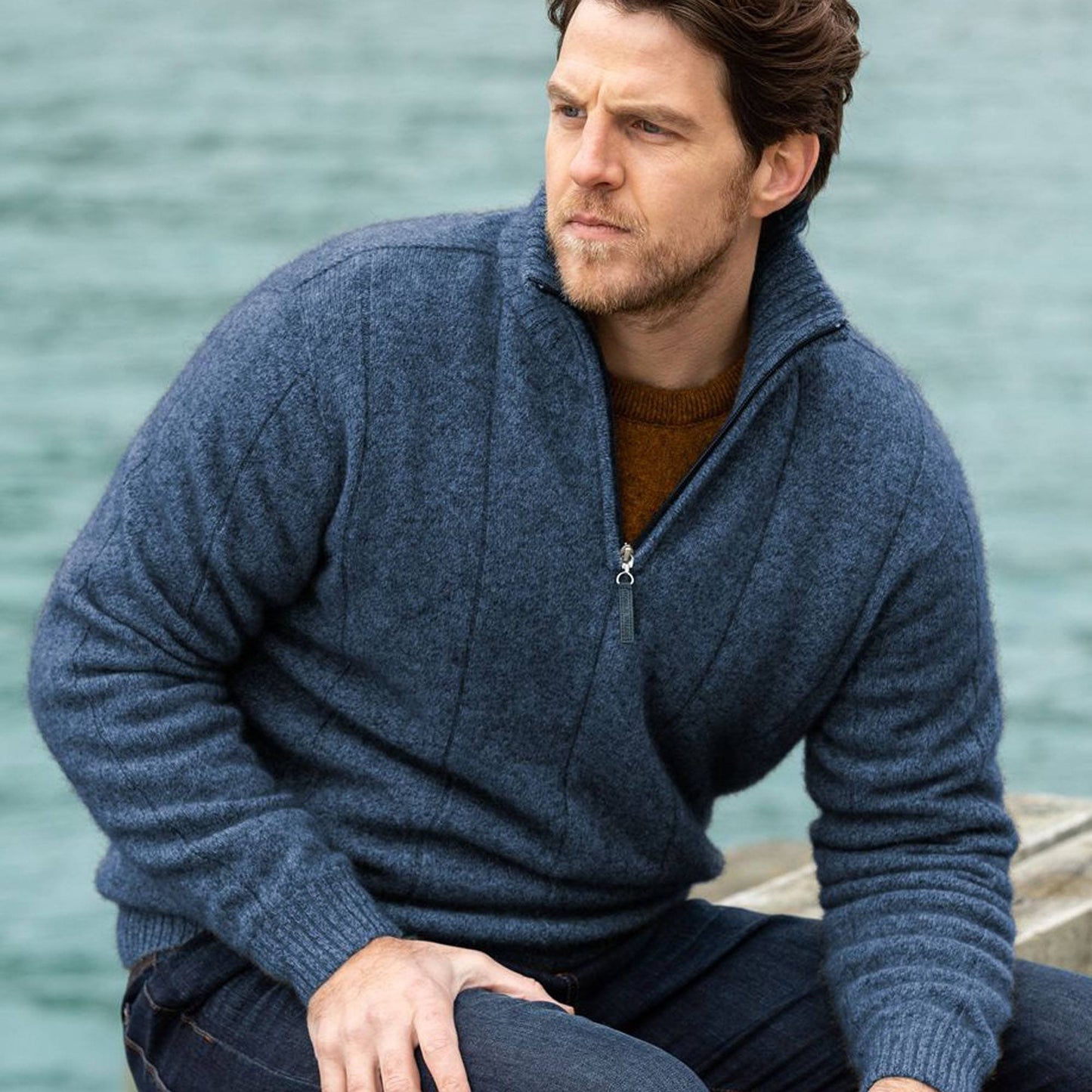 Possum Merino Javelin Zip Neck Knit
