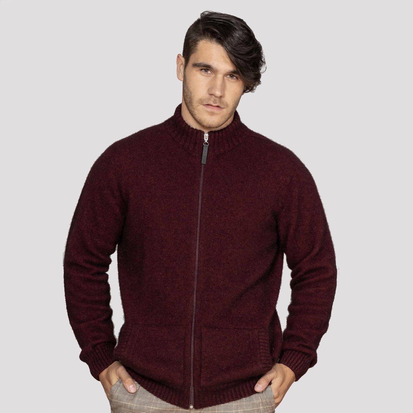 Possum Merino Bristol Full Zip Knit