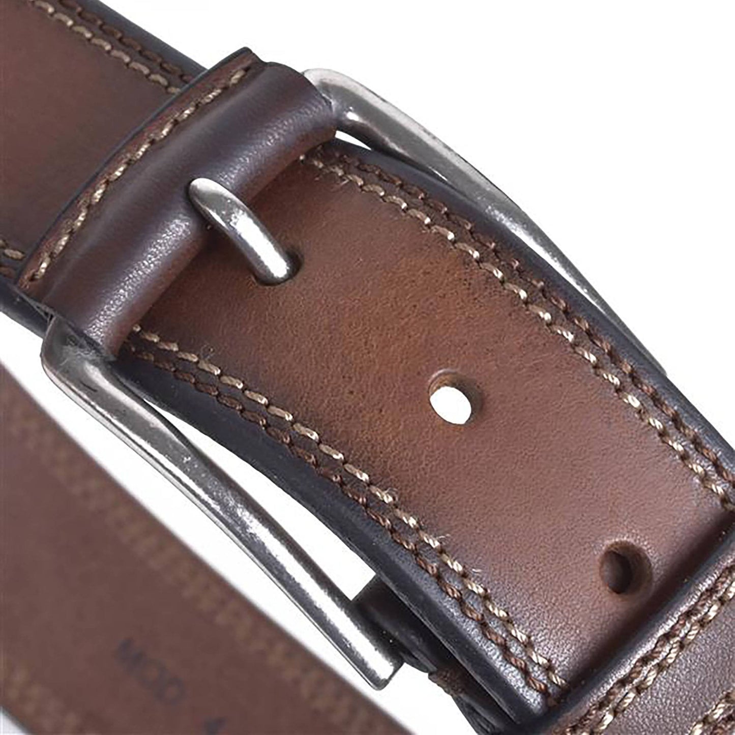 Contrast Stitch Leather Belt