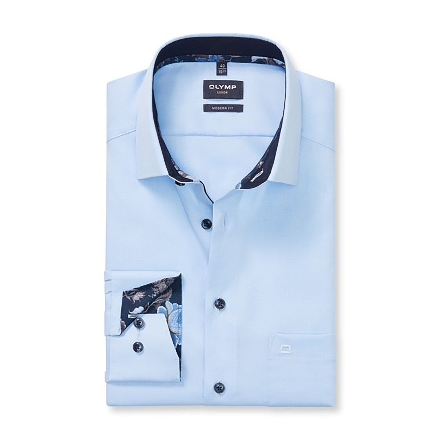Plain Contrast Modern Fit Shirt