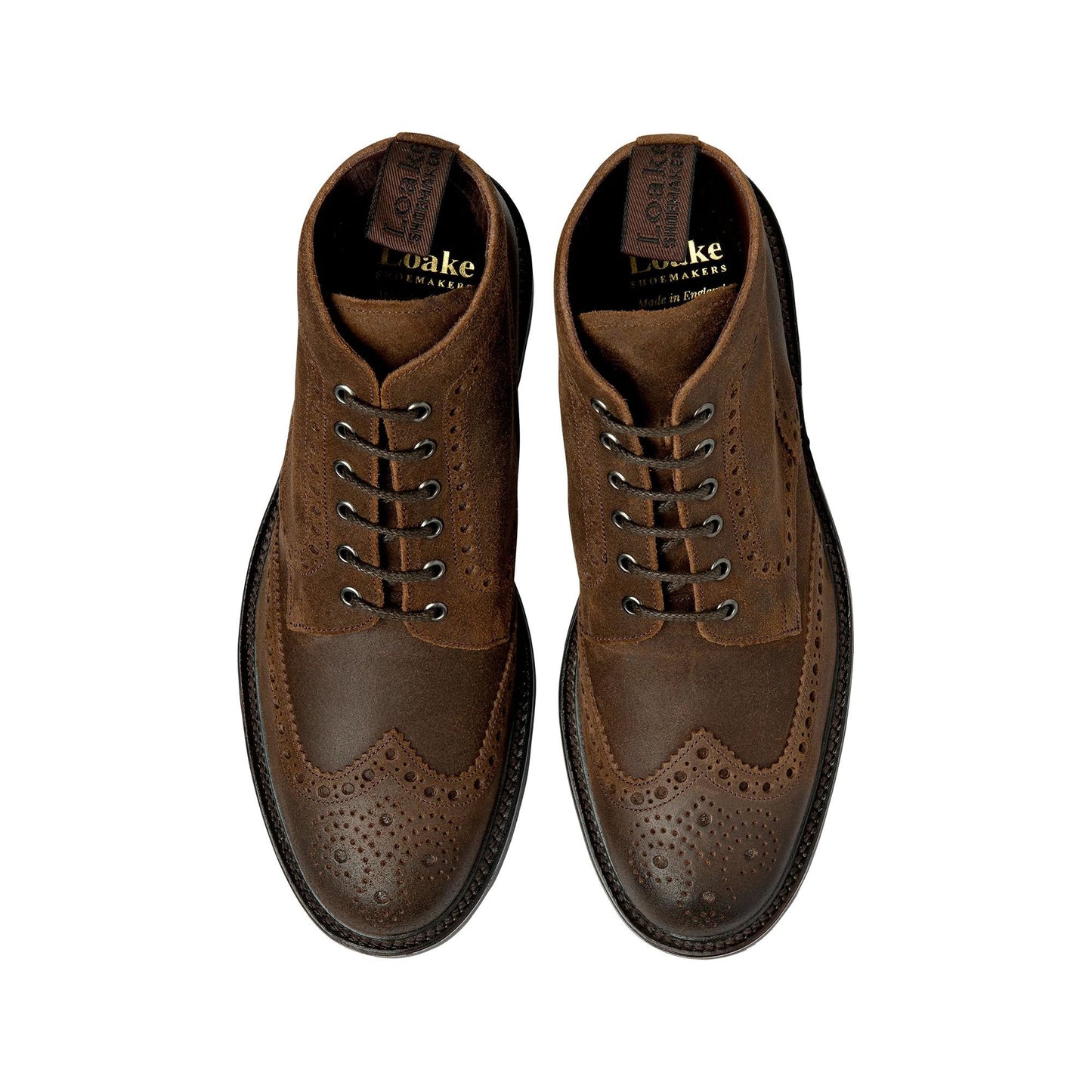 Bude Rough Out Suede Brogue Boot