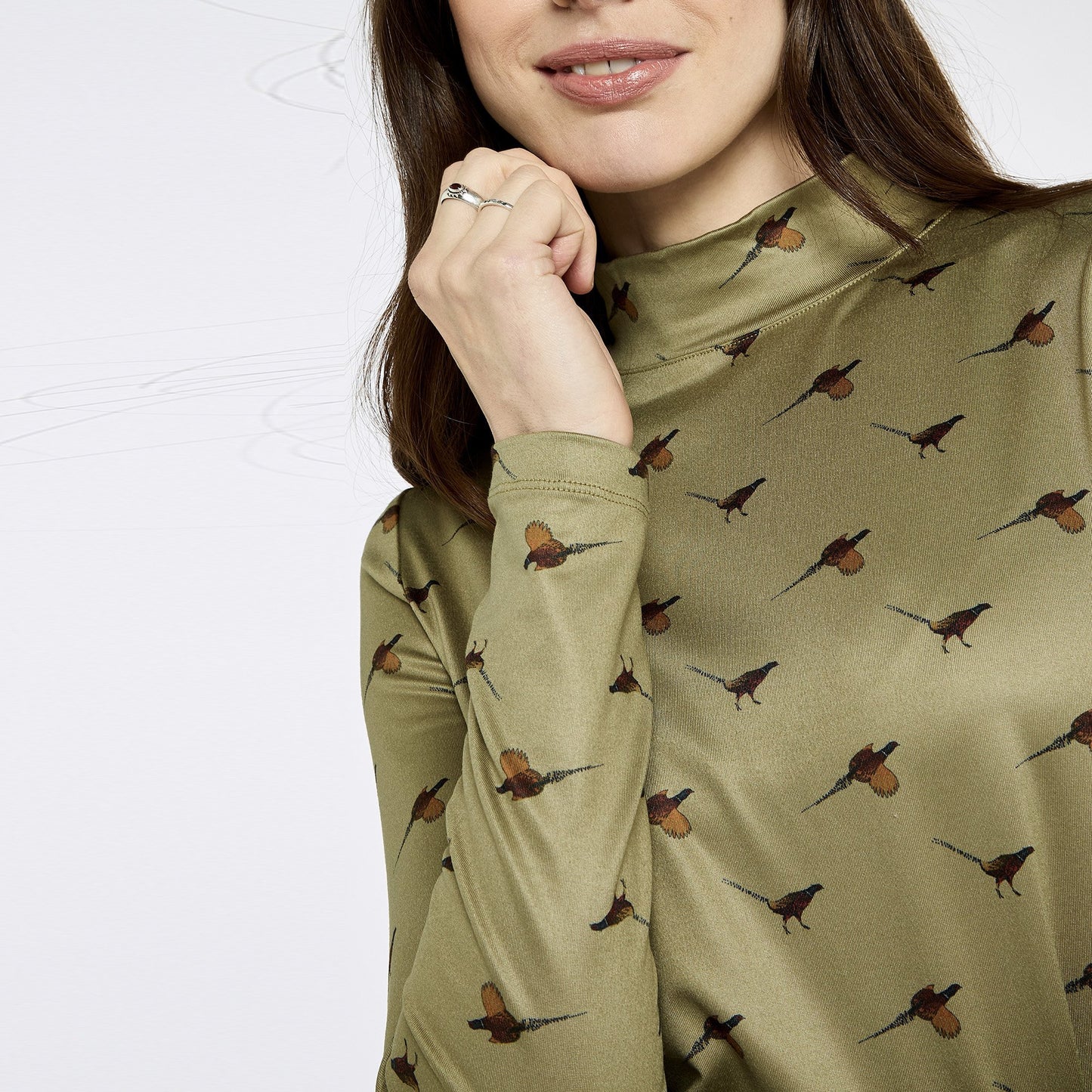 Reynolds Pheasant Mock Neck Top