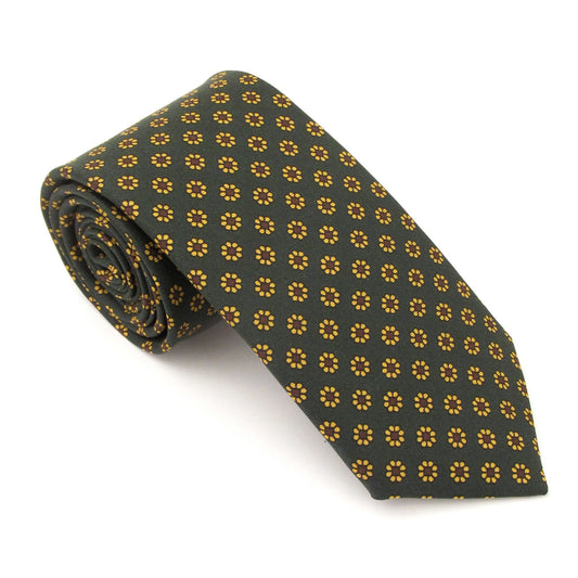 English Silk Flower Tie