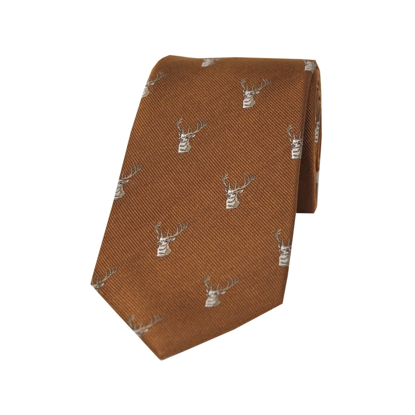 Woven Silk Stag Head Tie