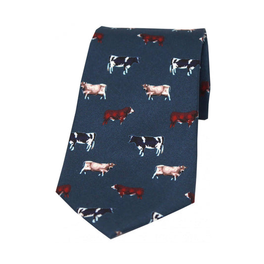 Cow Breeds Country Silk Tie