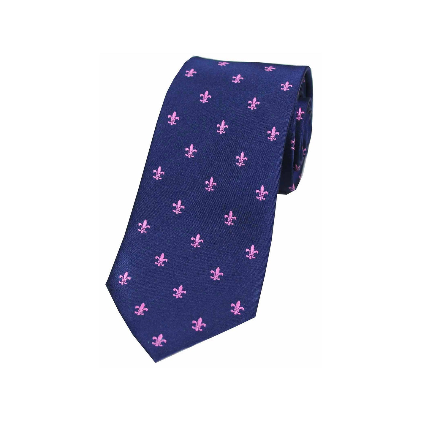 Fleur de Lys on Navy Ground Silk Tie