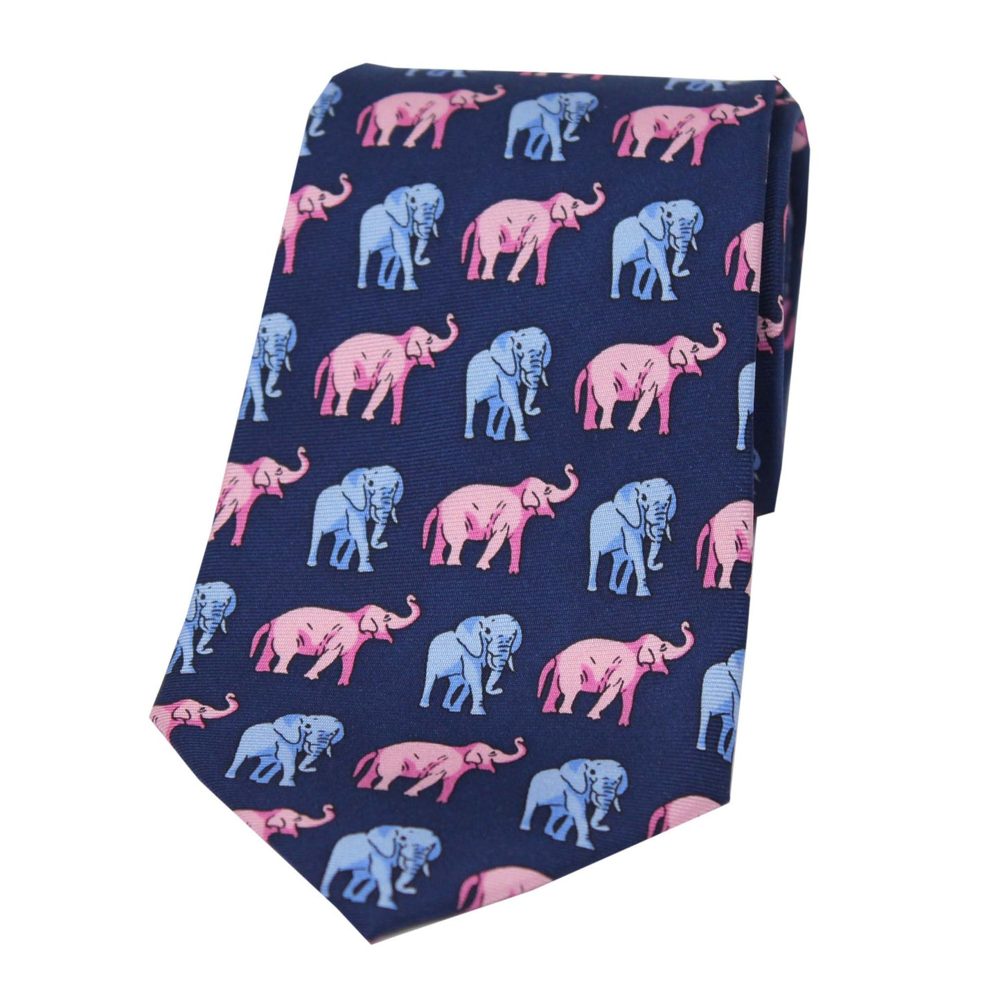 Elephants Country Silk Tie