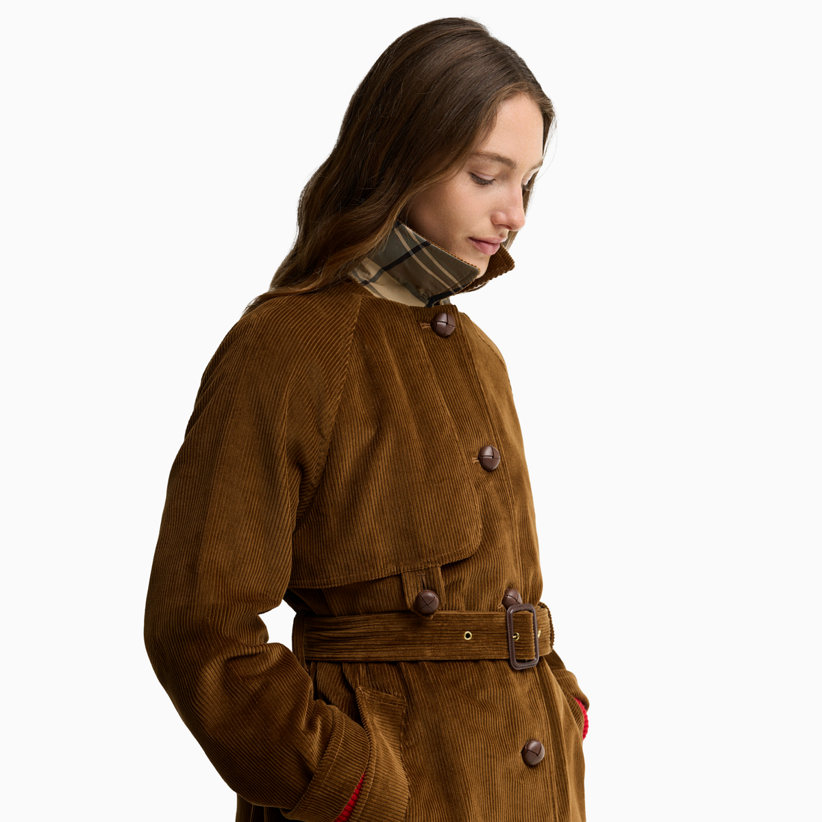 Antonella Cord Trench Casual Jacket