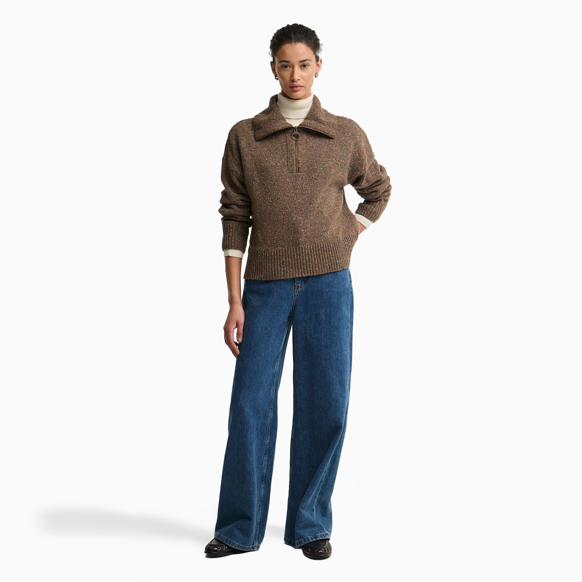 Lavensdale Half Zip Fleck Knitted Jumper