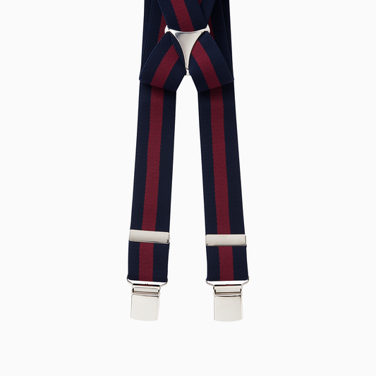 Regimental Stripe Clip End Braces