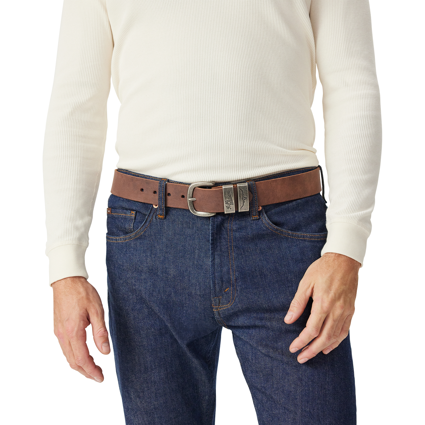 Drover Belt Silver Buckle