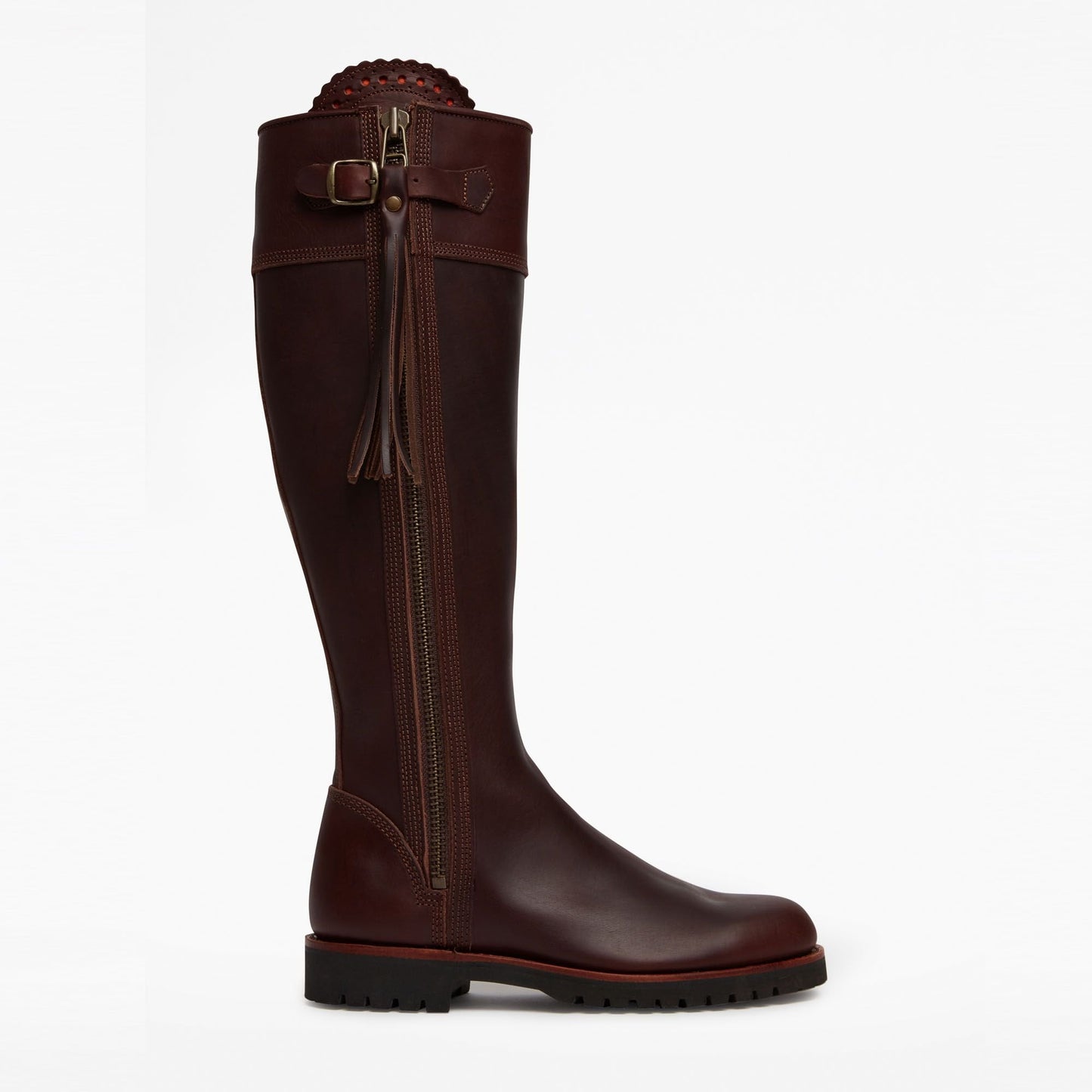 Long Leather Tassel Boot