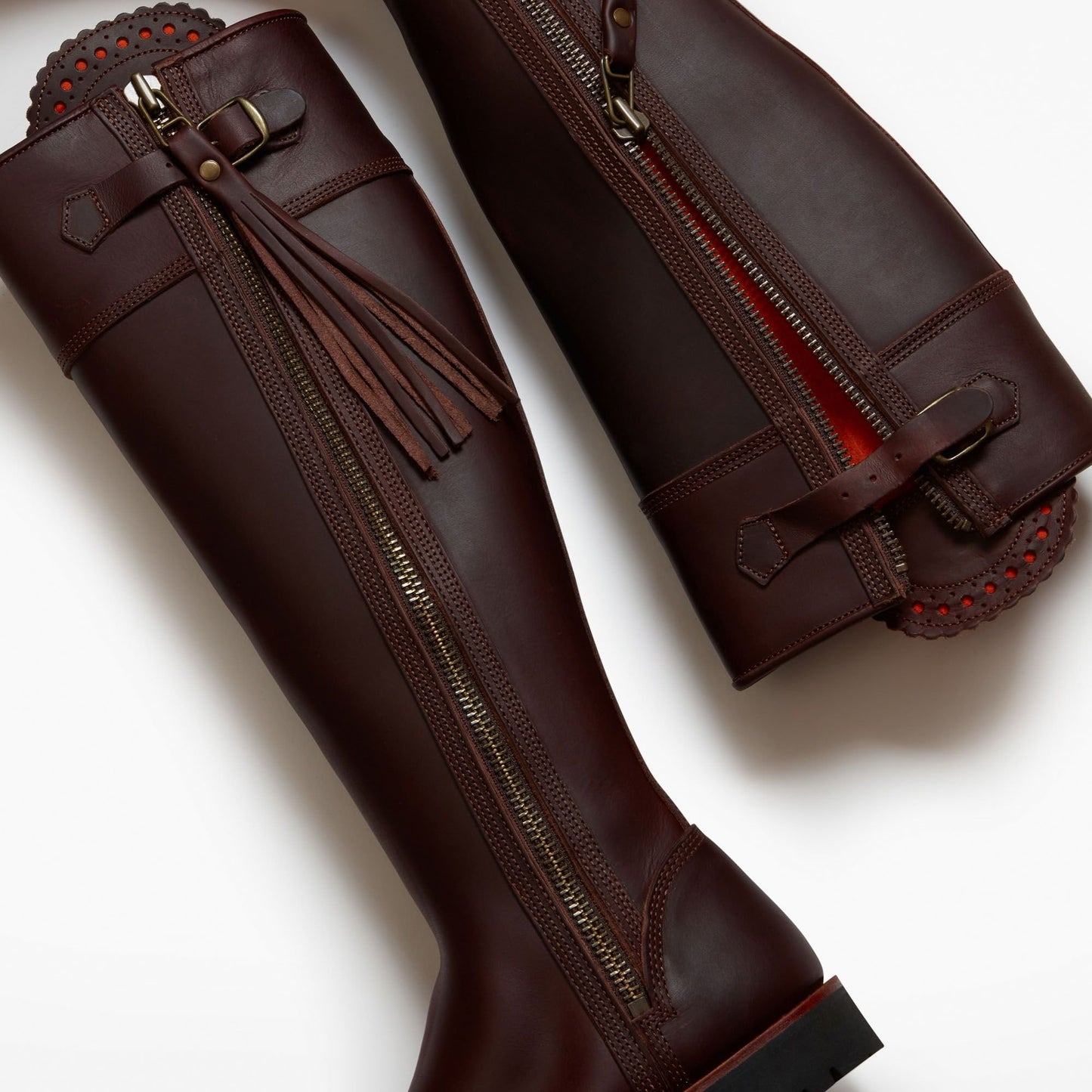 Long Leather Tassel Boot