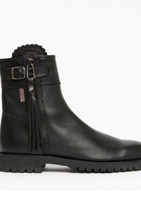 Cropped Leather Tassel Boot