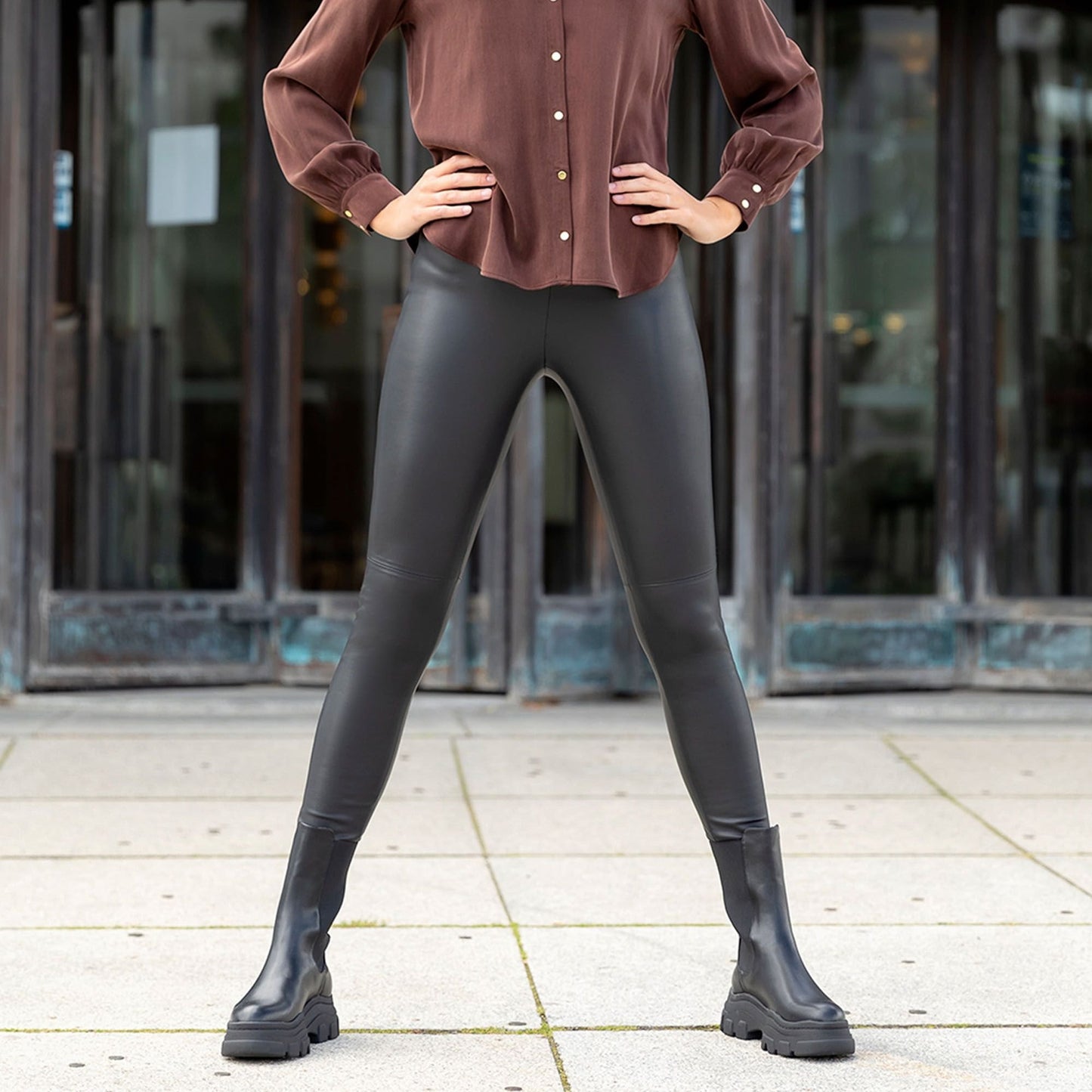 Enie Faux Leather Trouser