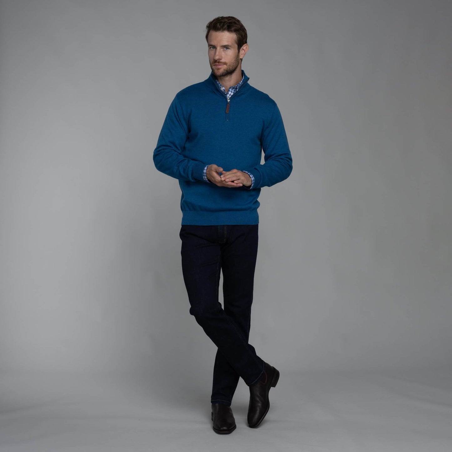 Porthmeor Pima Cotton Quarter Zip