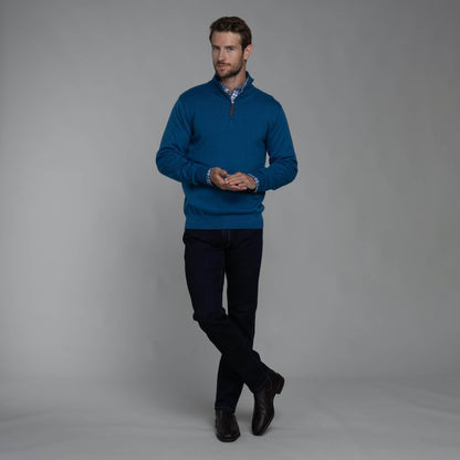 Porthmeor Pima Cotton Quarter Zip