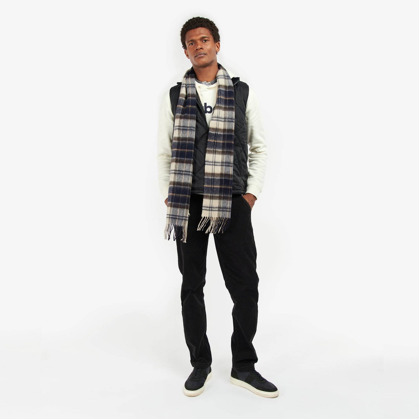 Wool Cashmere Tartan Scarf