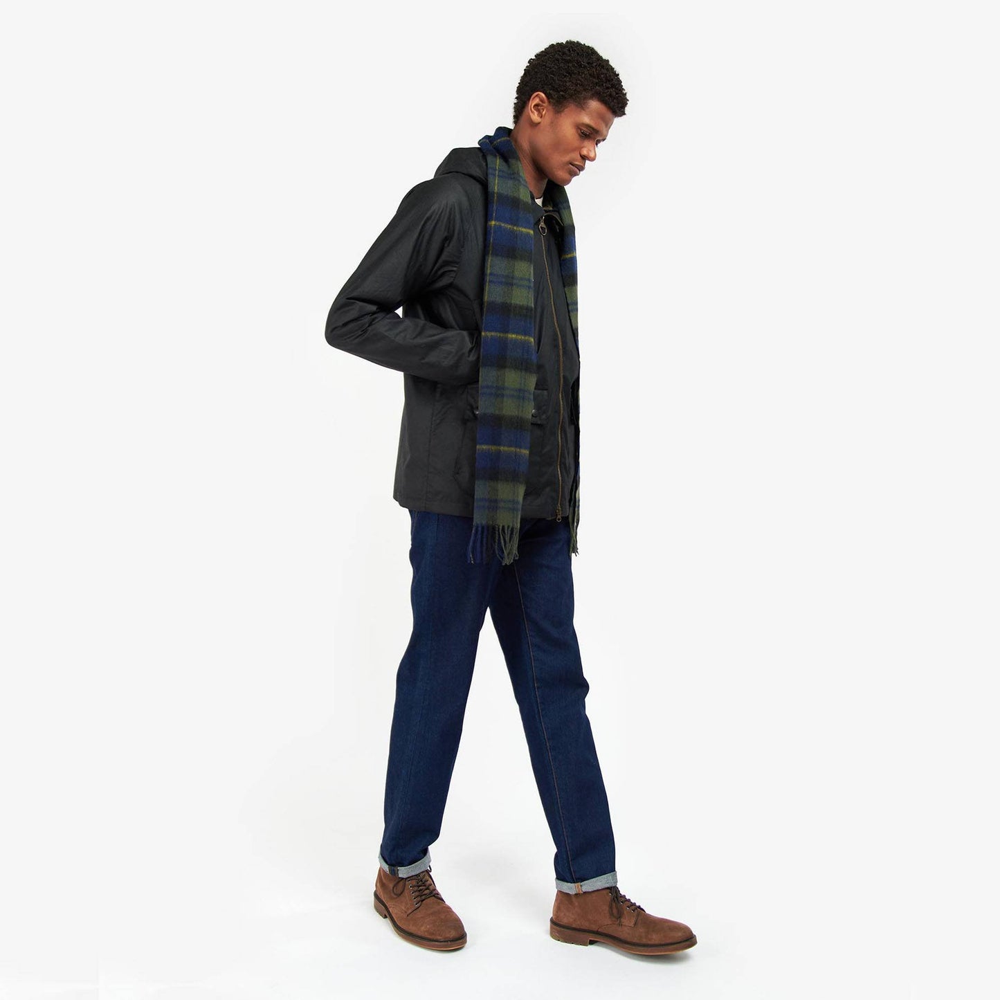 Wool Cashmere Tartan Scarf