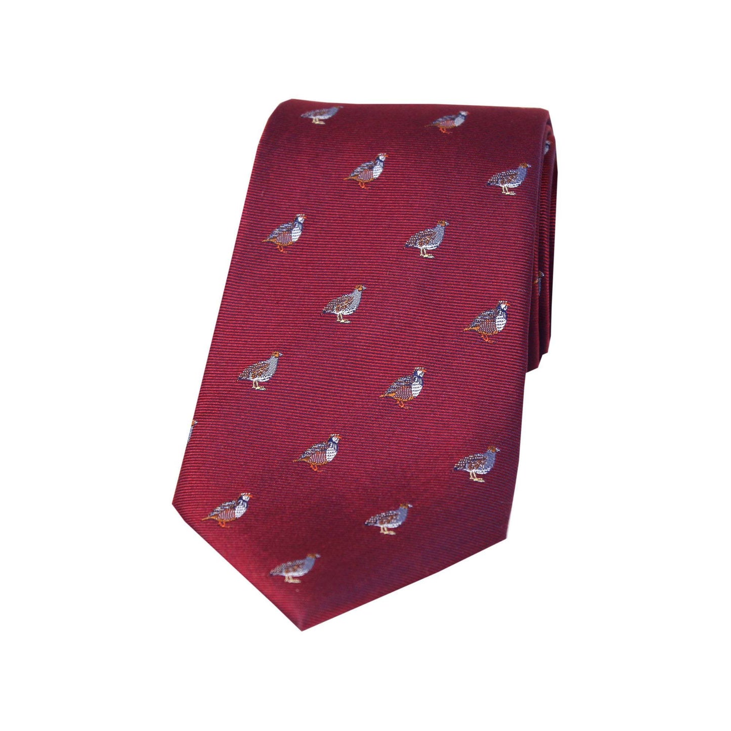 Grouse and Partridge Country Silk Tie