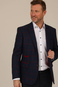 Textured Check Tweed Jacket
