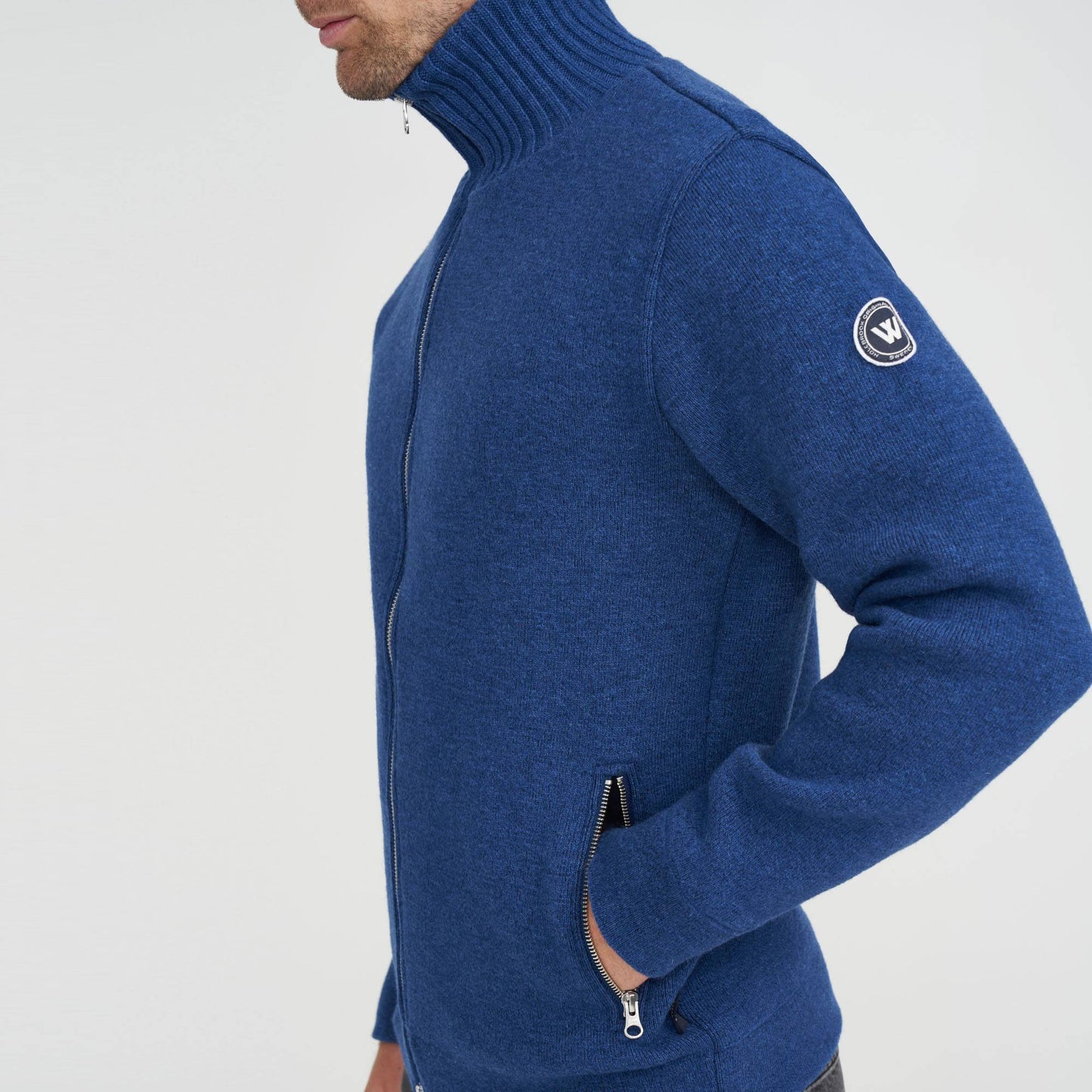 Mans Windproof Full Zip Knit