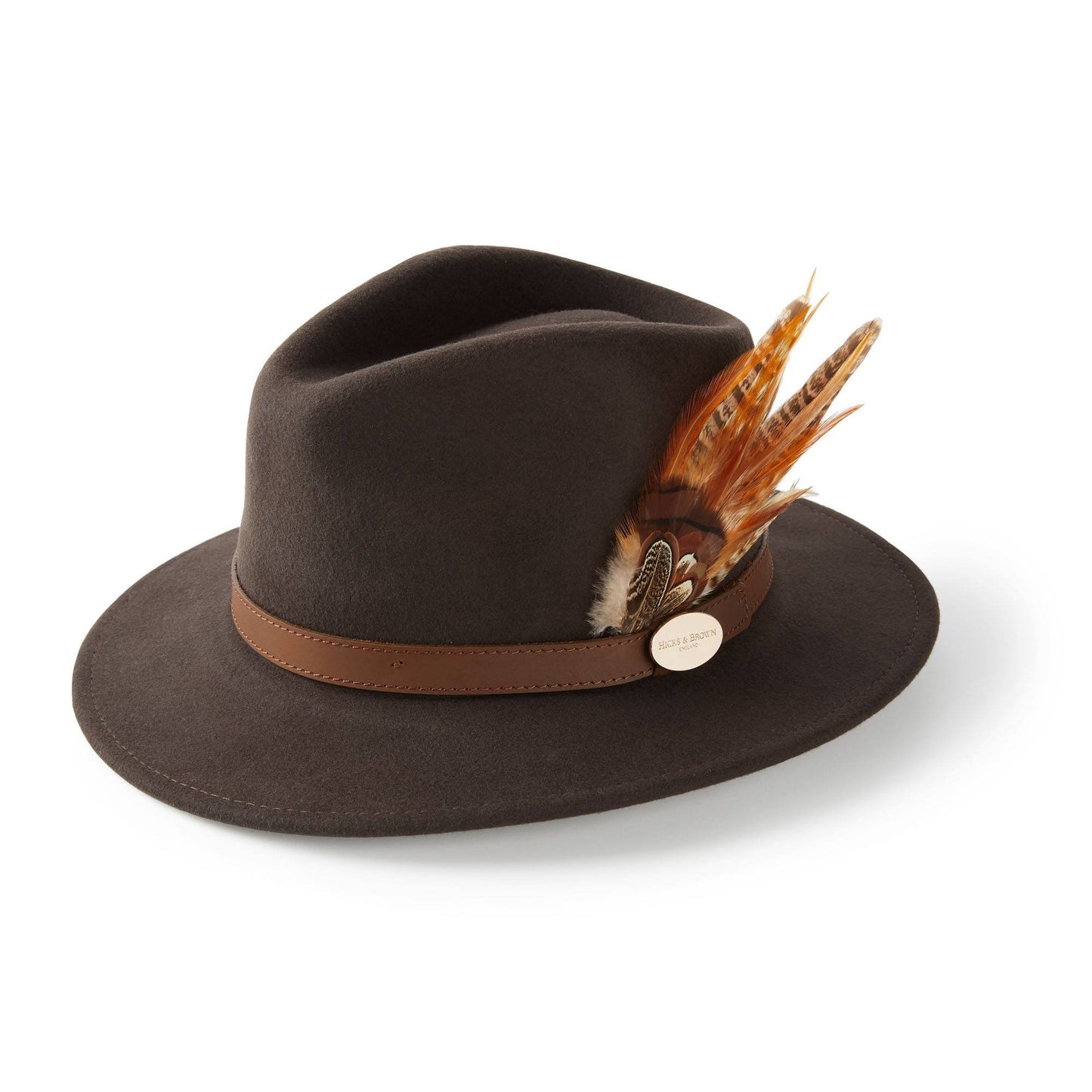 Suffolk Fedora Bronze Side Feather