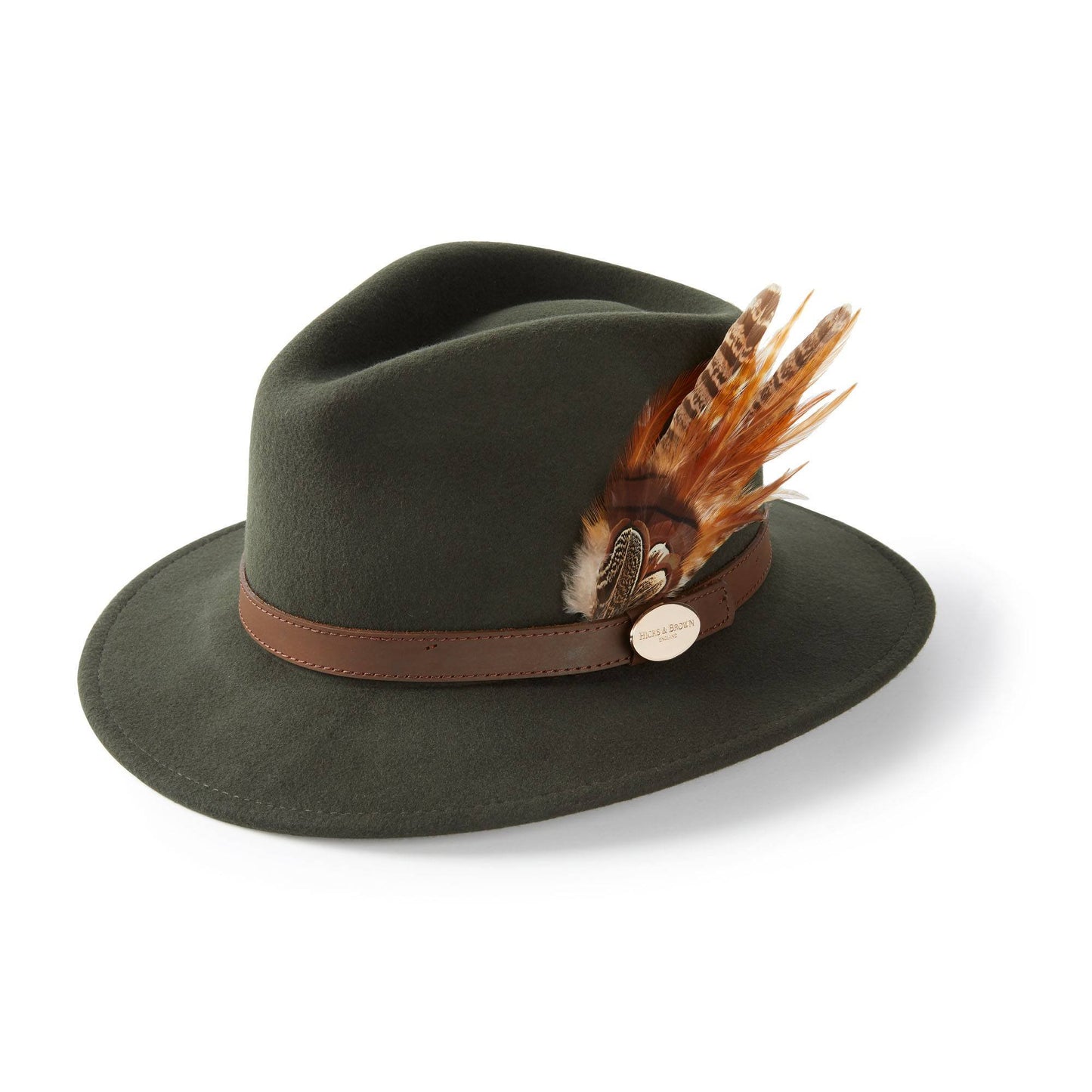 Suffolk Fedora Bronze Side Feather