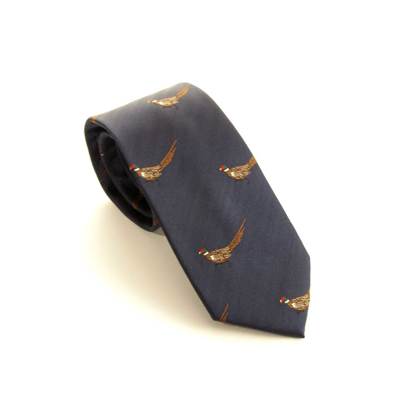 Standing Pheasant Silk Tie