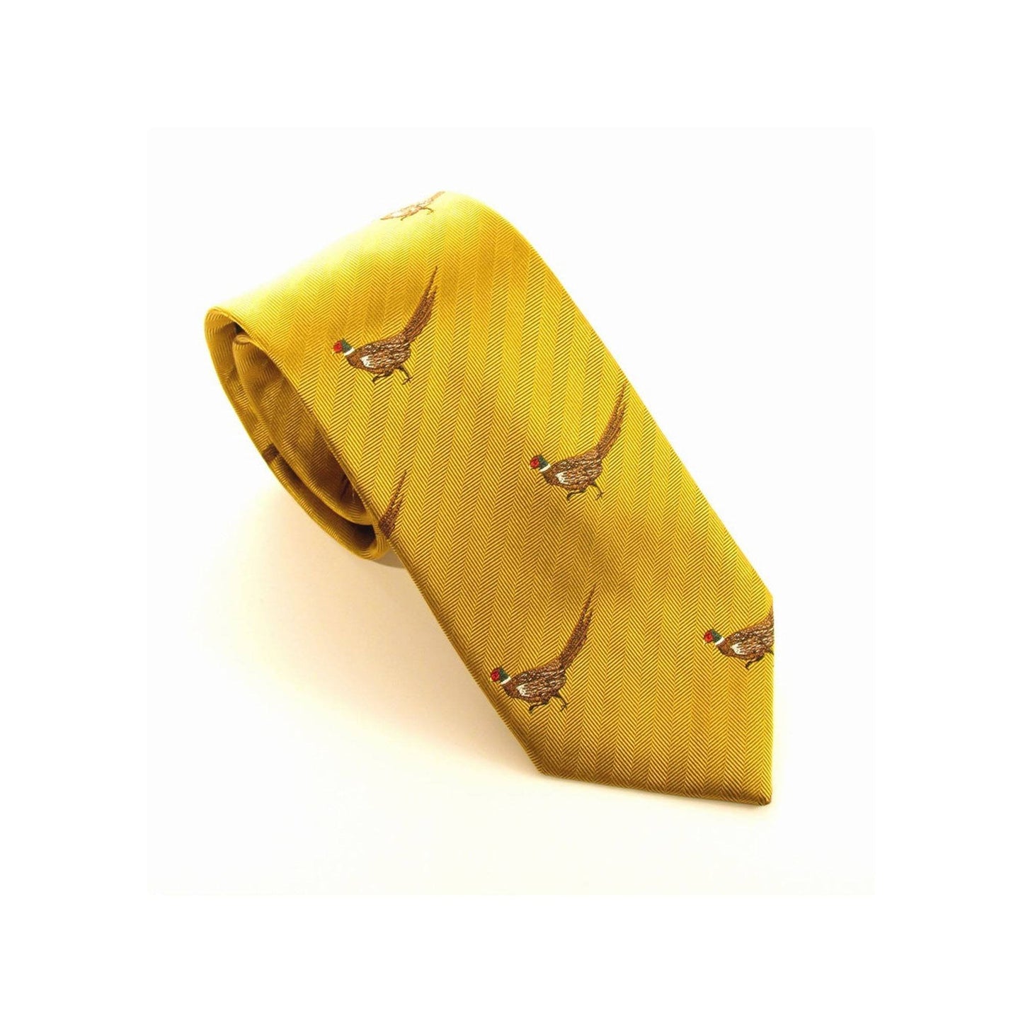 Standing Pheasant Silk Tie