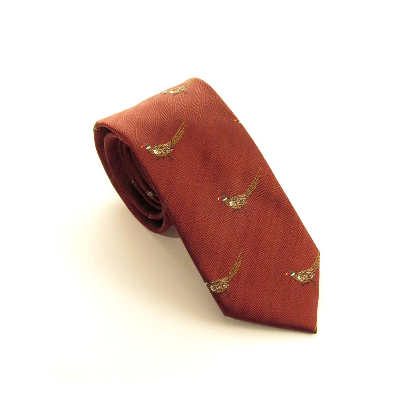 Standing Pheasant Silk Tie