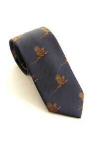 Flying Pheasant Silk Tie