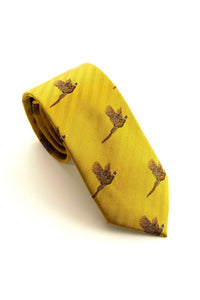 Flying Pheasant Silk Tie