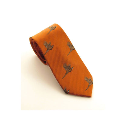 Flying Pheasant Silk Tie
