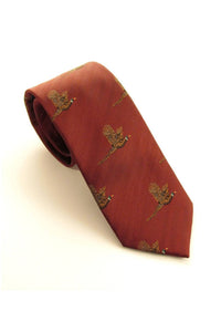 Flying Pheasant Silk Tie