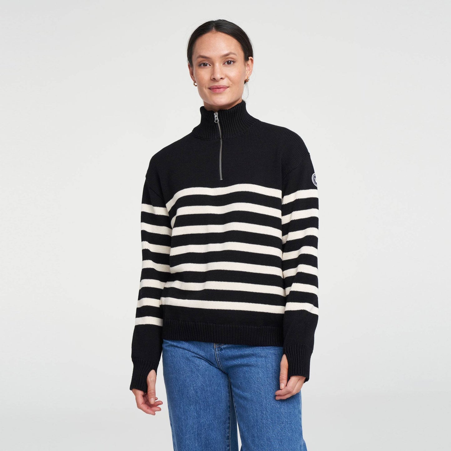 Regina Windproof Regina Stripe Zip Neck