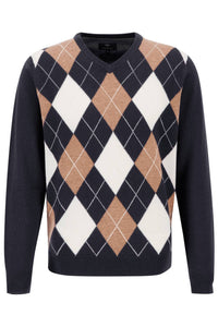 Argyle V-Neck Knit