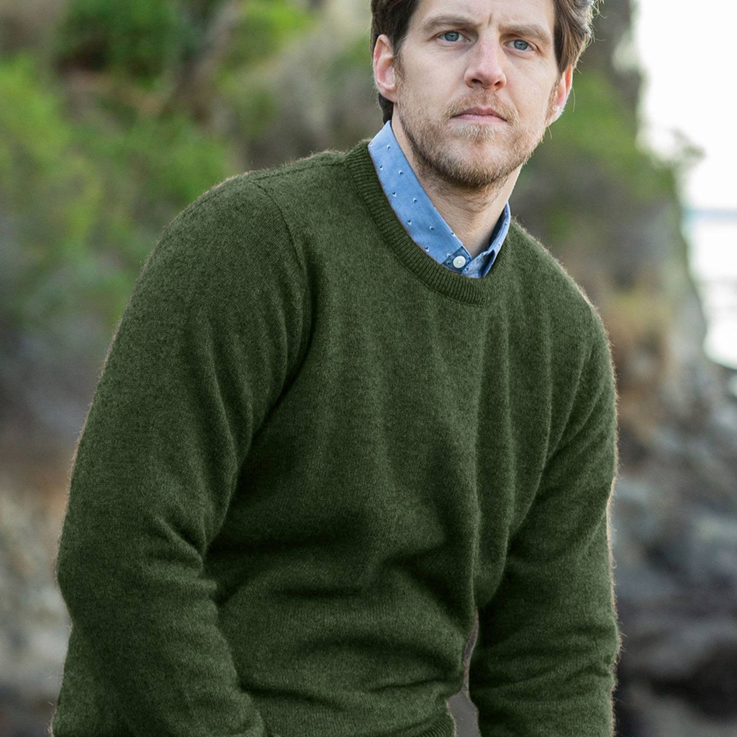 Possum Merino Cambridge Crew Neck Knit