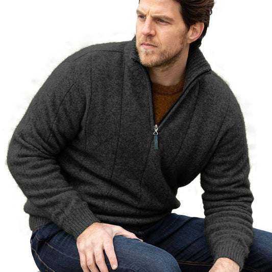 Possum Merino Javelin Zip Neck Knit