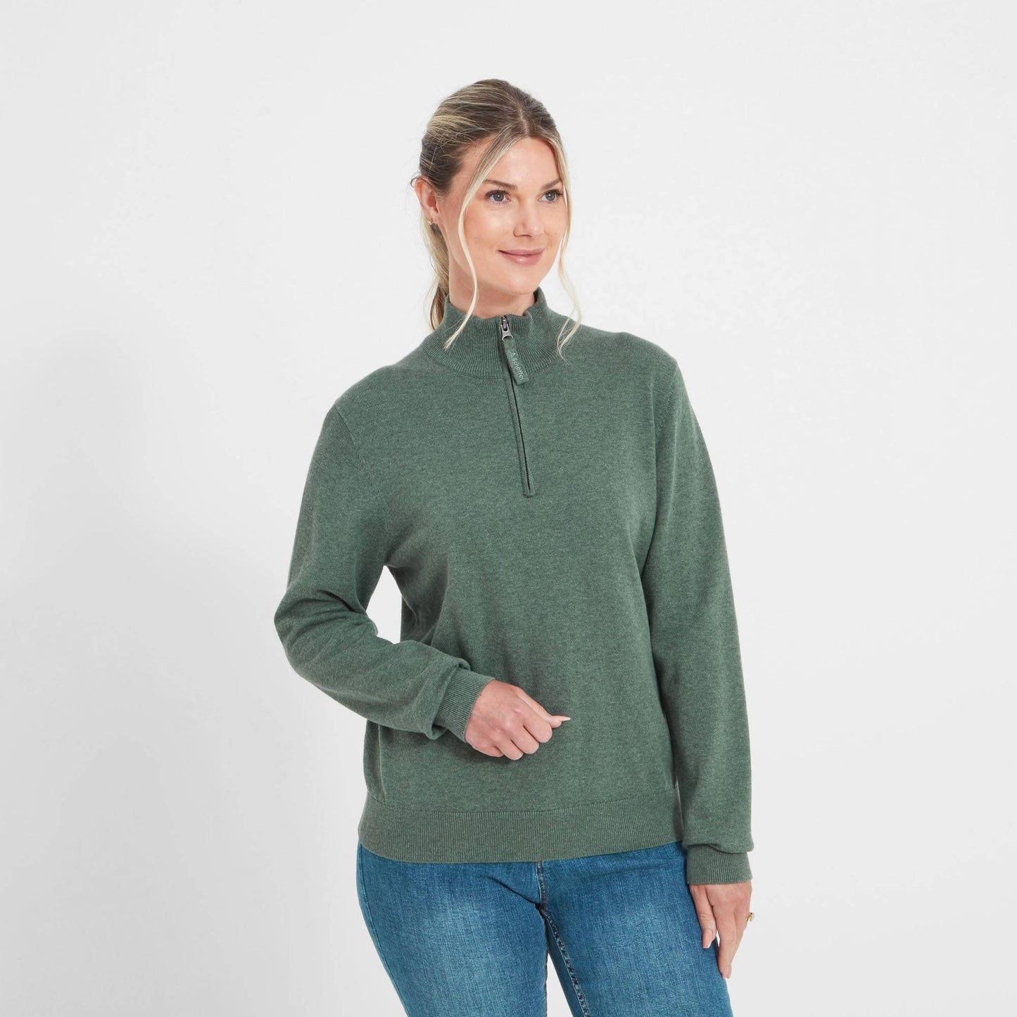 Polperro Pima Cotton Quarter Zip