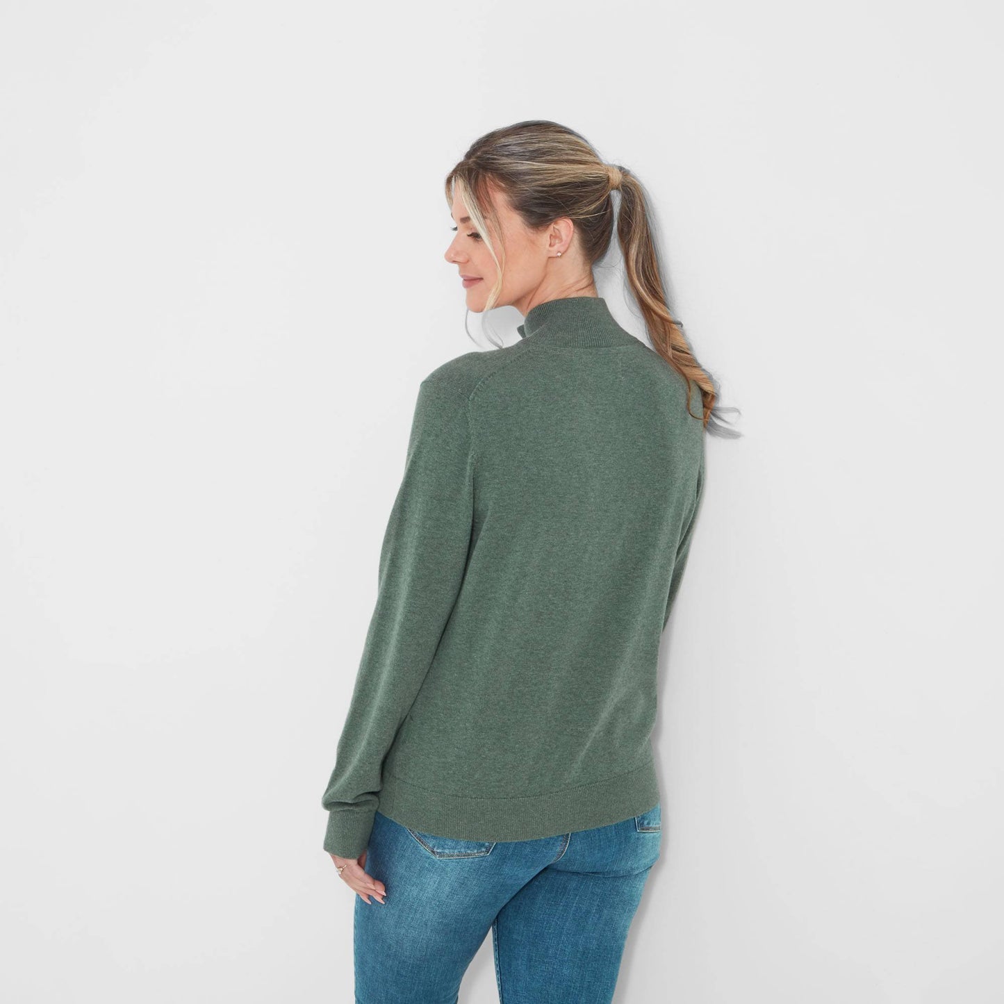 Polperro Pima Cotton Quarter Zip