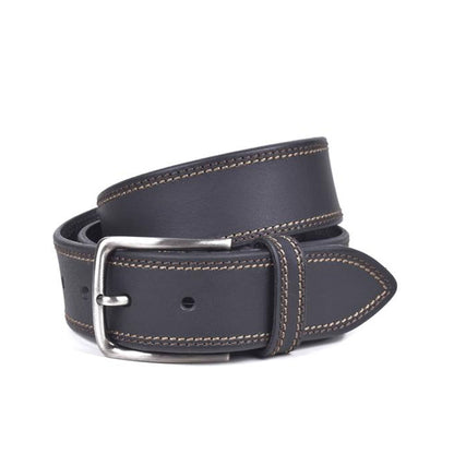 Contrast Stitch Leather Belt