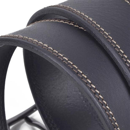 Contrast Stitch Leather Belt