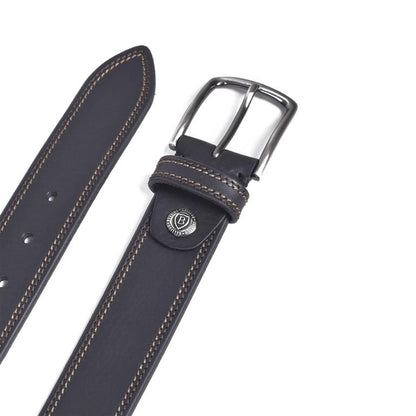 Contrast Stitch Leather Belt