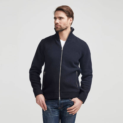 Mans Windproof Full Zip Knit