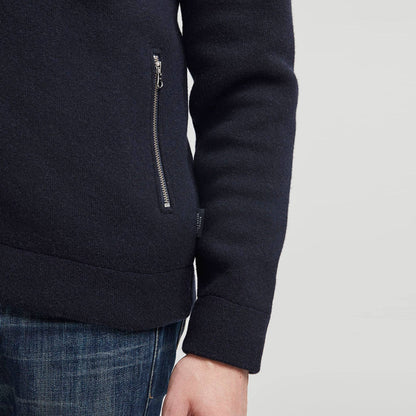 Mans Windproof Full Zip Knit