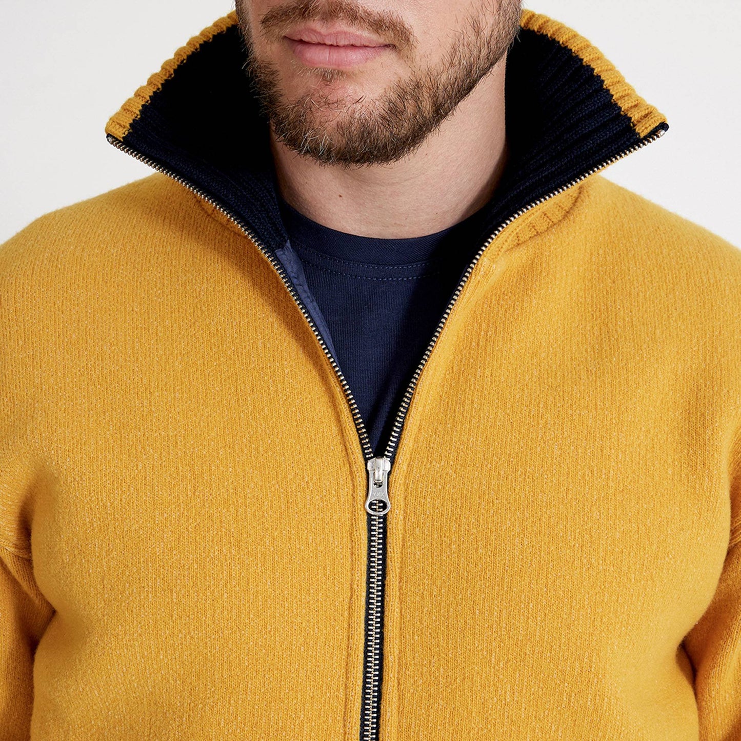 Mans Windproof Full Zip Knit
