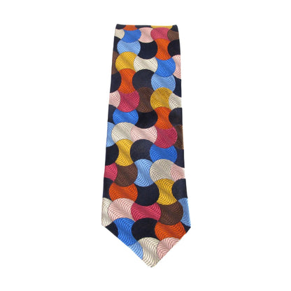 Platinum Half Moons Silk Tie Boxed